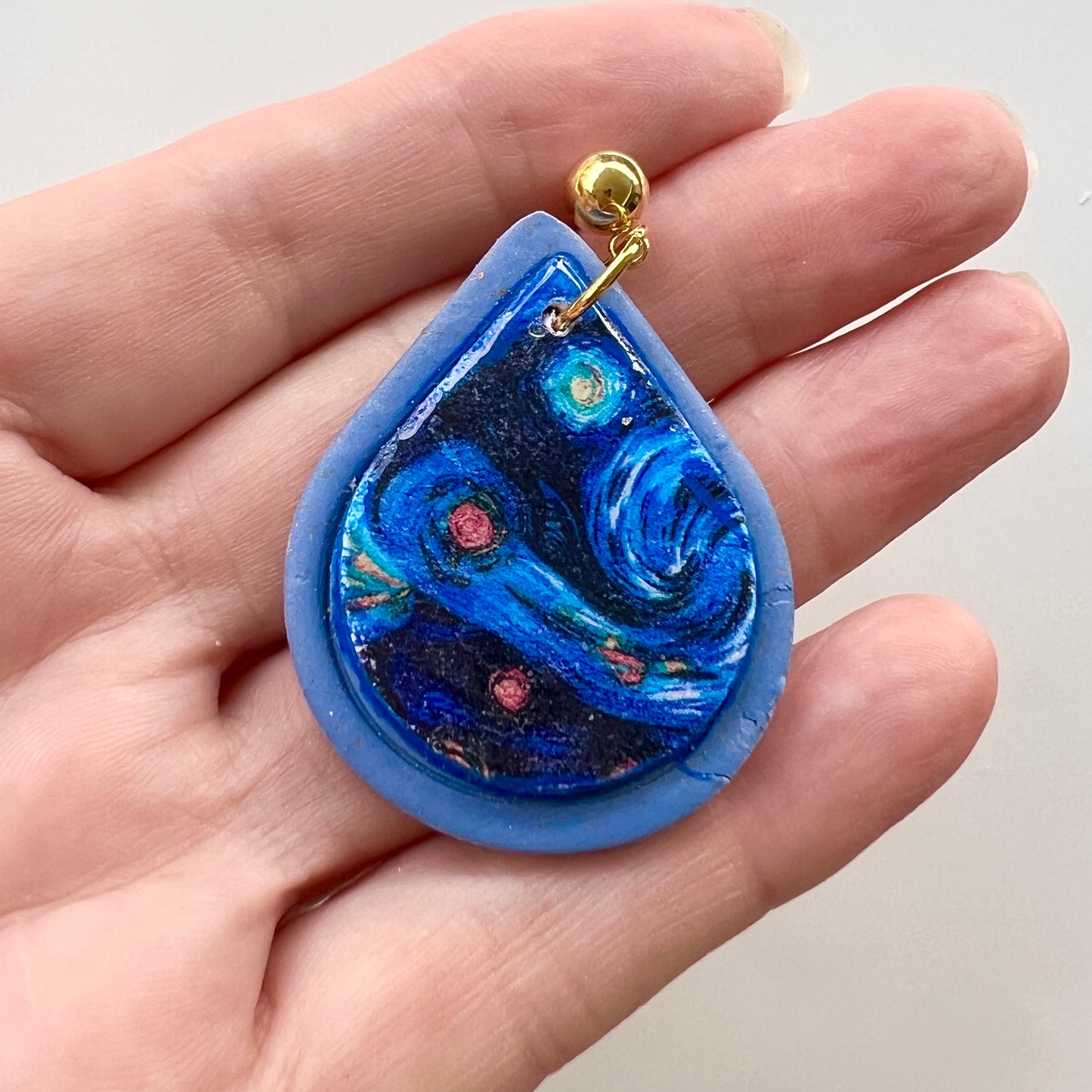 Teardrop~Polymer Clay/Resin