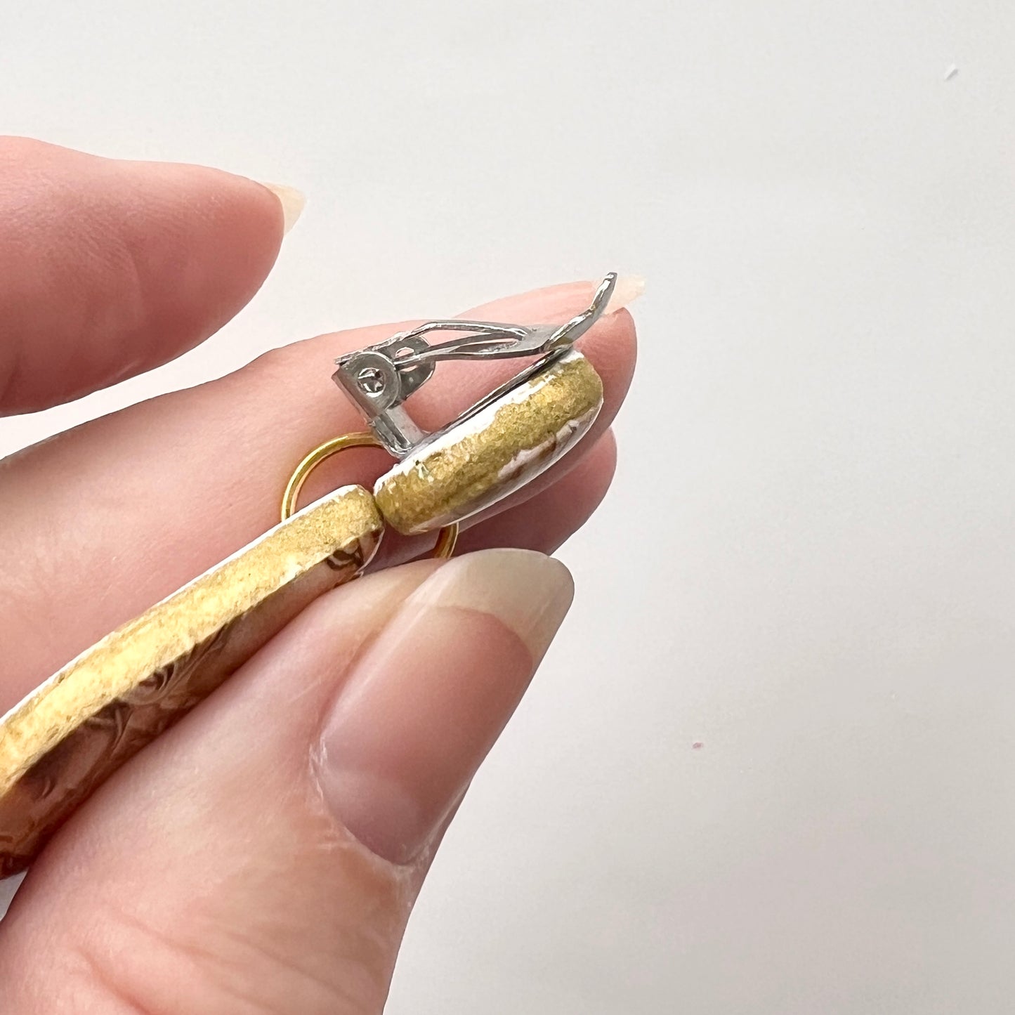 Teardrop~Polymer Clay~ClipOns