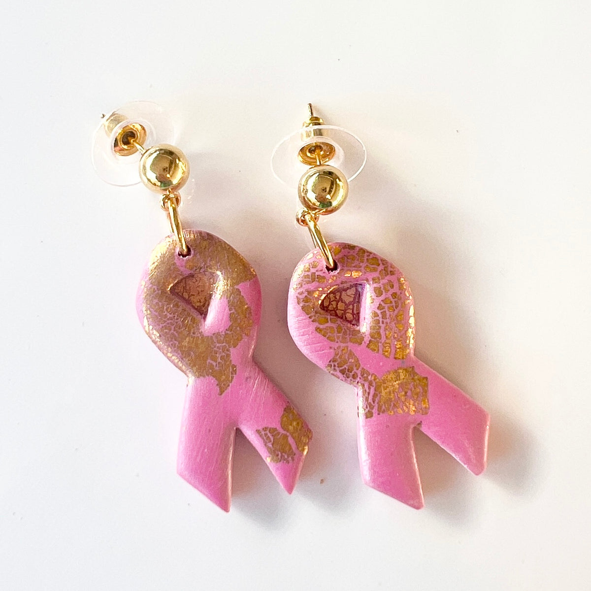 Breast Cancer Awareness Ribbon~Polymer Clay