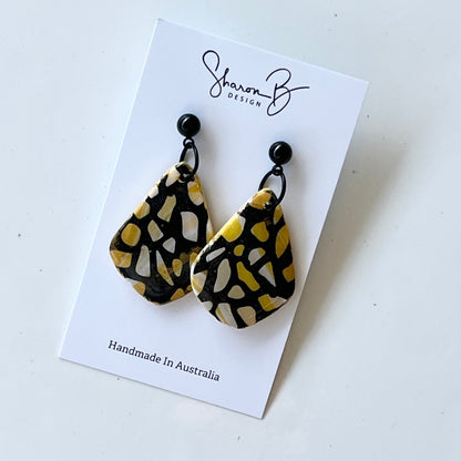 Ivy ~ Polymer Clay Animal Print Dangles