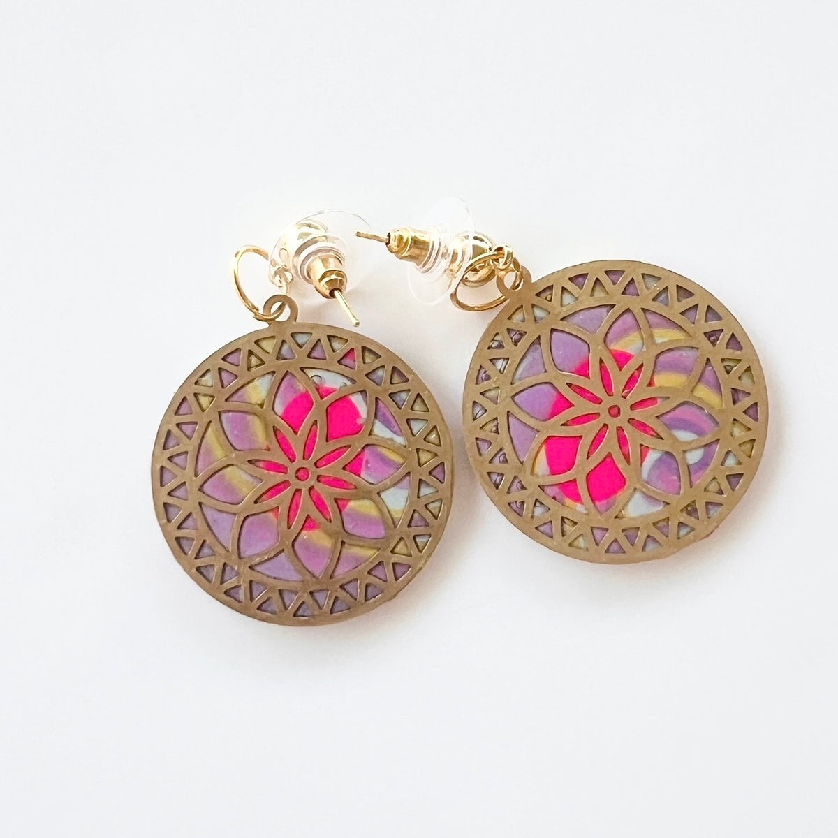 Rhonda~Antique Bronze Mandala Design ~ Polymer Clay/Resin