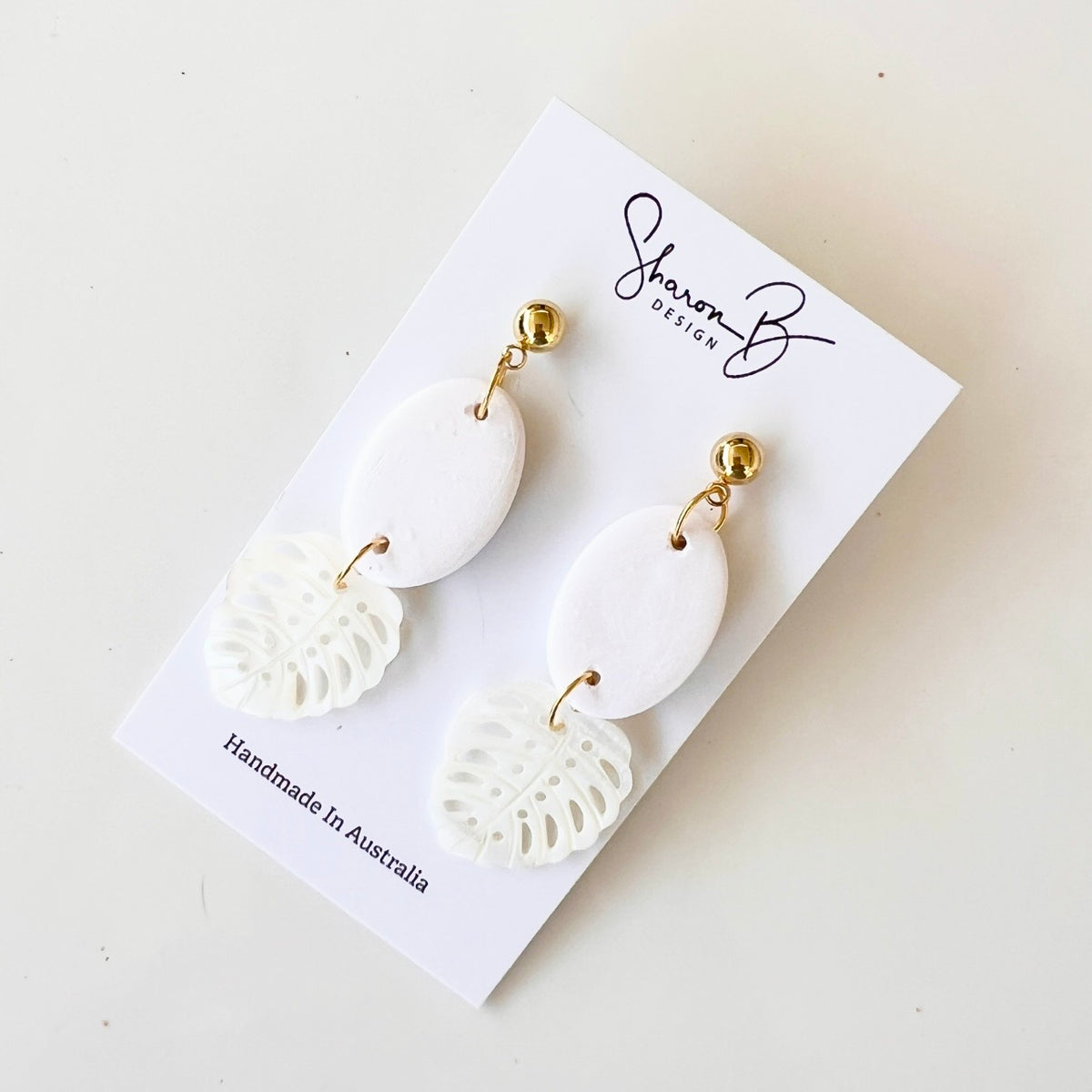 Dee~Polymer Clay~Monstera Charm