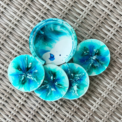 Coaster Set ~ Resin & Ink