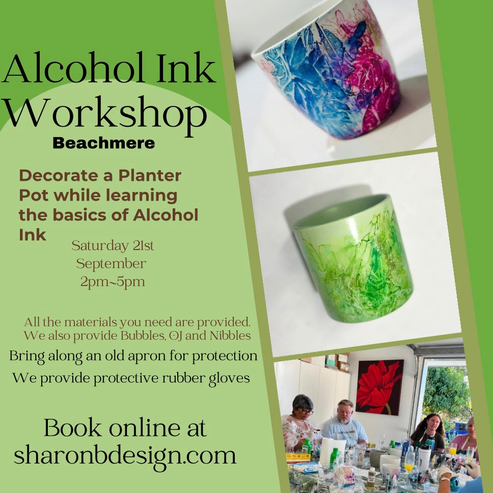 21.9.24 ~ ALCOHOL INK POT DECORATING WORKSHOP 2~5pm