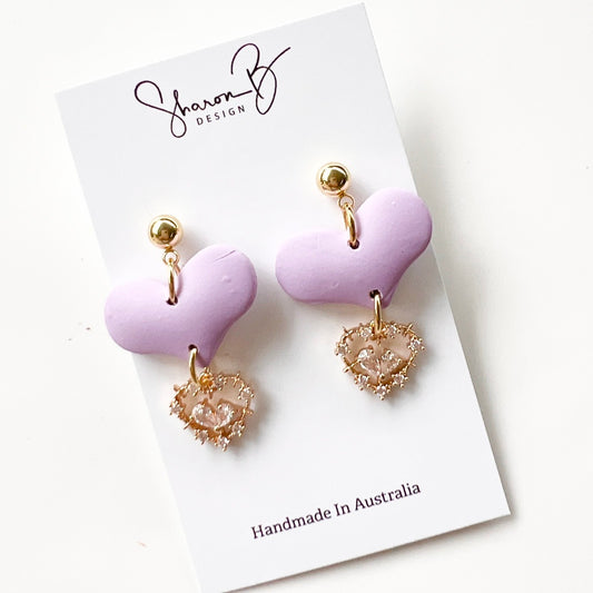 Heart~Polymer Clay/Bling