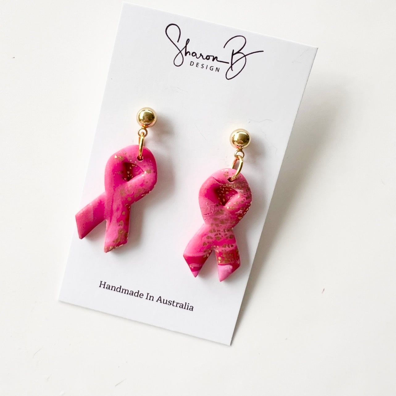 Breast Cancer Awareness Ribbon~Polymer Clay