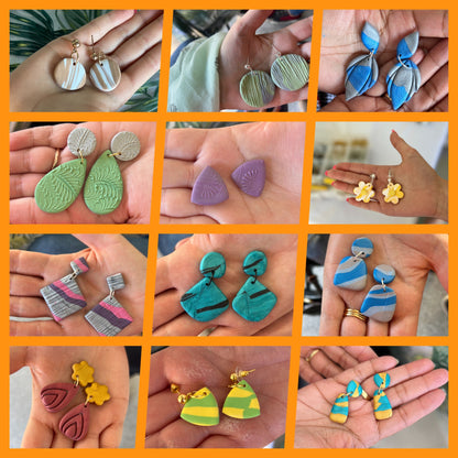 18th May 2024 ~ POLYMER CLAY EARRING WORKSHOP ~ BEACHMERE ~ 1pm~4pm