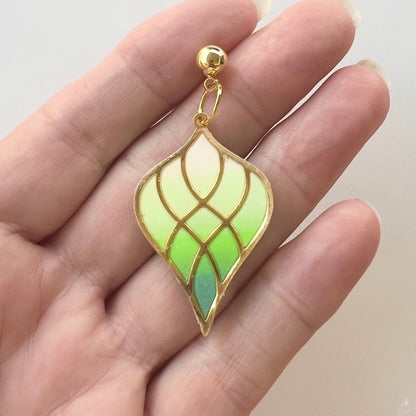 Earrings ~ Gold Plated Bezel~Polymer Clay/Resin