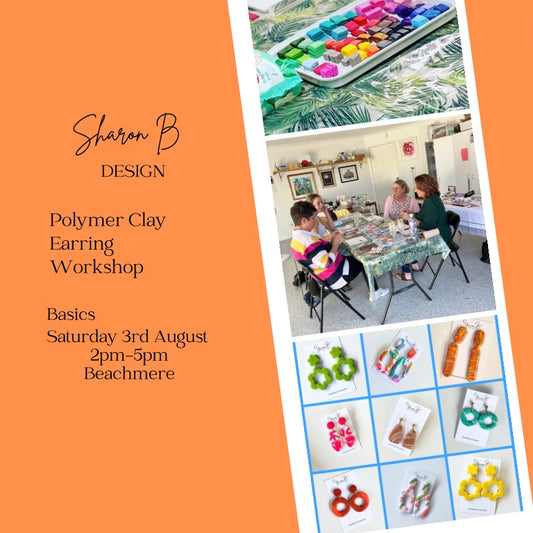 3rd August 2024 ~ Polymer Clay Earring Workshop ~ Beachmere