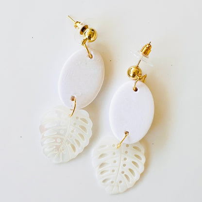 Dee~Polymer Clay~Monstera Charm