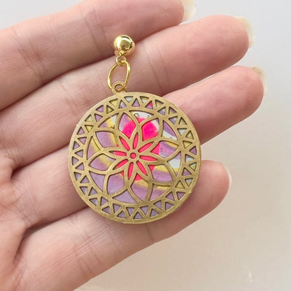 Rhonda~Antique Bronze Mandala Design ~ Polymer Clay/Resin