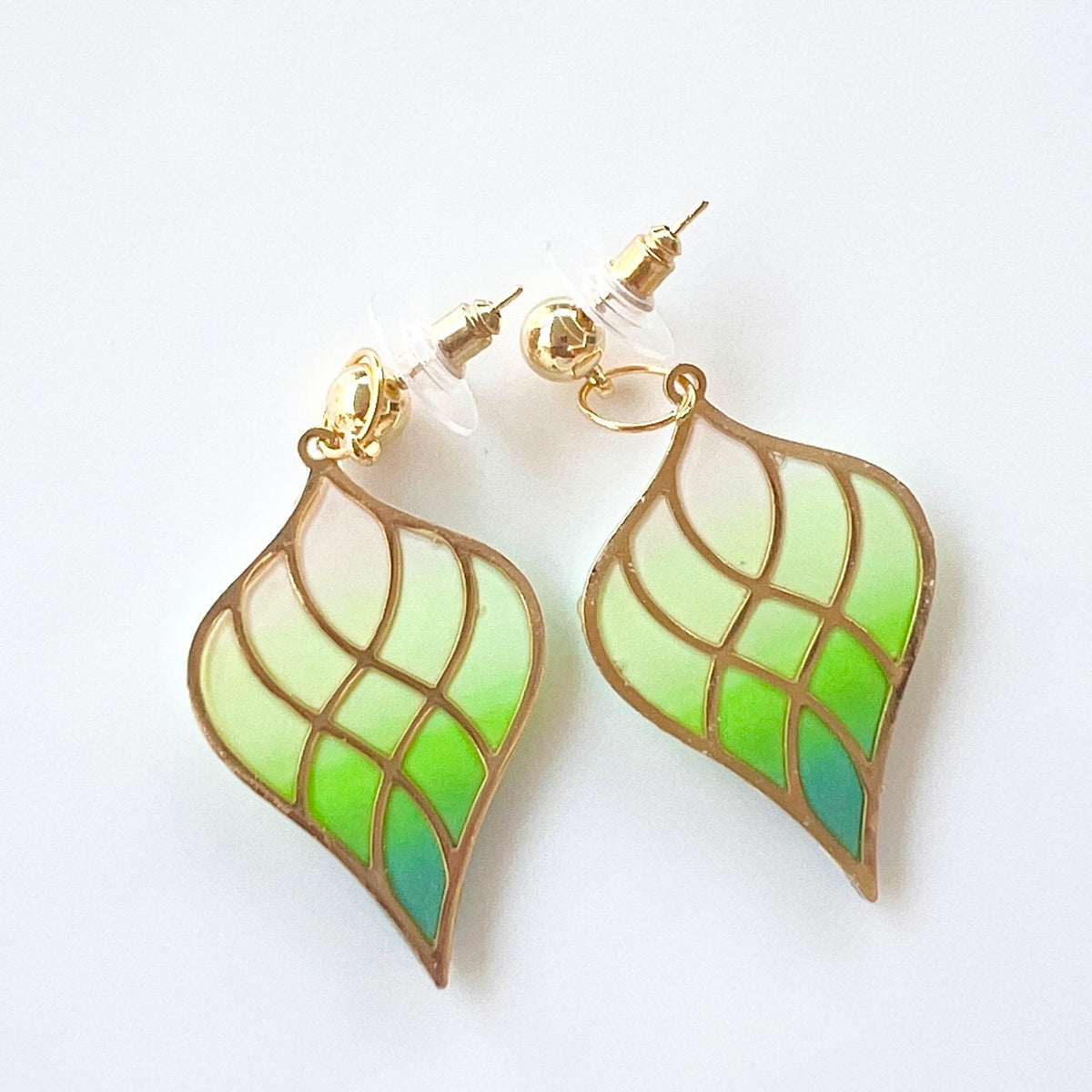 Earrings ~ Gold Plated Bezel~Polymer Clay/Resin