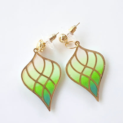 Earrings ~ Gold Plated Bezel~Polymer Clay/Resin
