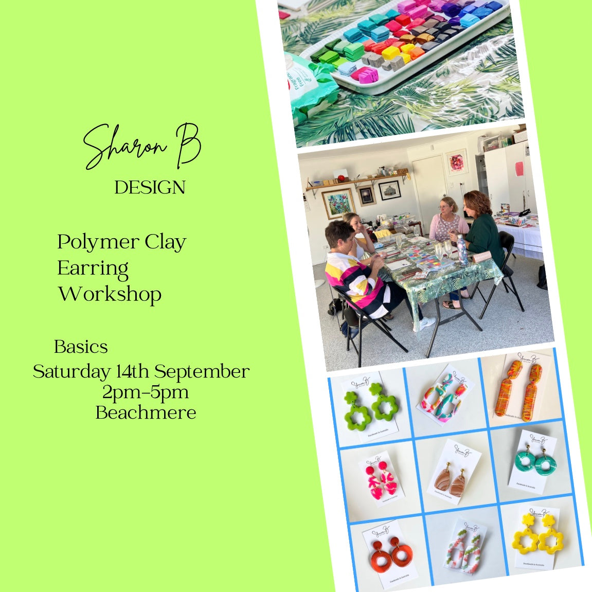 14th September 2024 ~ Polymer Clay Earring Workshop ~ Basics