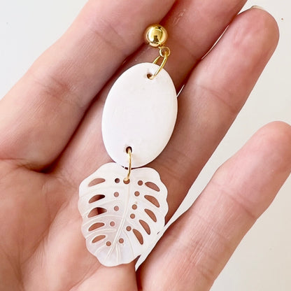 Dee~Polymer Clay~Monstera Charm
