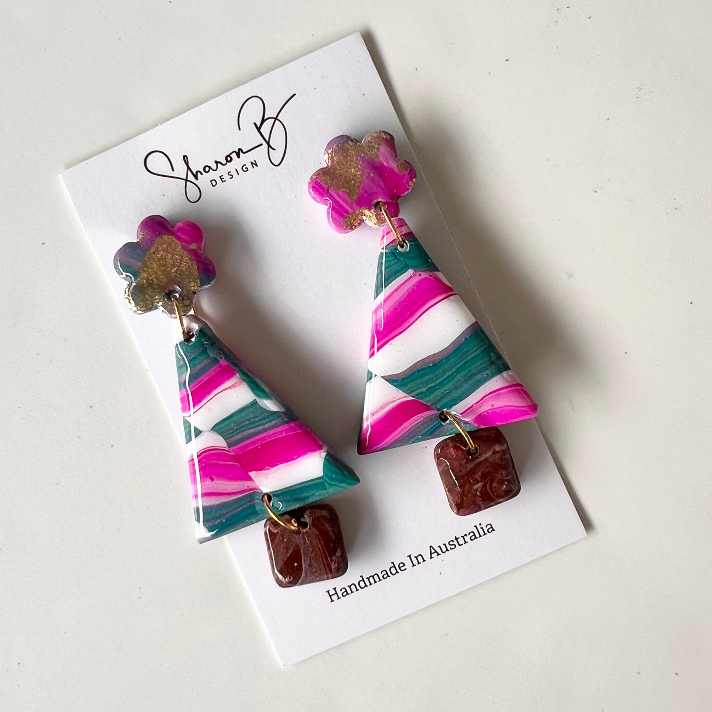 Christmas Tree Dangles~Polymer Clay/Resin