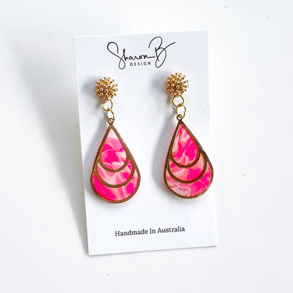 Teardrop~Polymer Clay/Bezel/Resin
