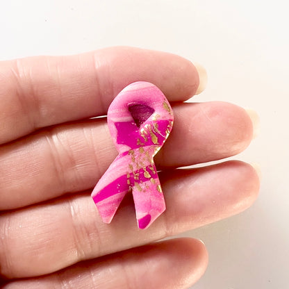 Breast Cancer Awareness Ribbon ~ Polymer Clay
