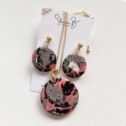 Pendant & Earring Set~Polymer Clay/Resin