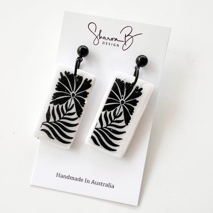 Anais~Polymer Clay Earrings/Resin