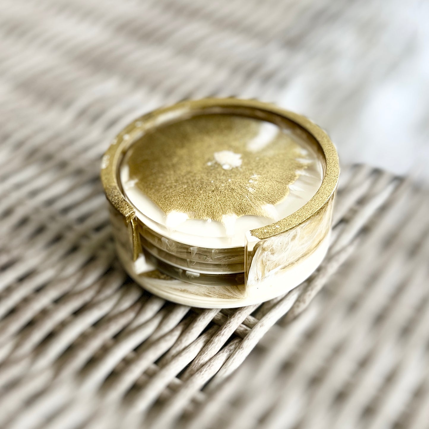 Coaster Set~Resin & Ink