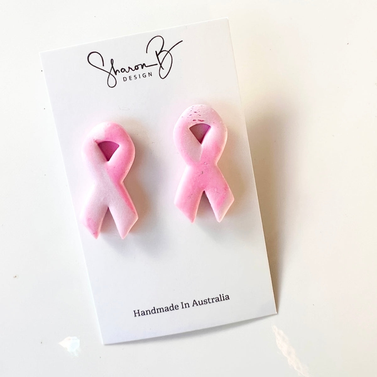 Breast Cancer Awareness Ribbon ~ Polymer Clay