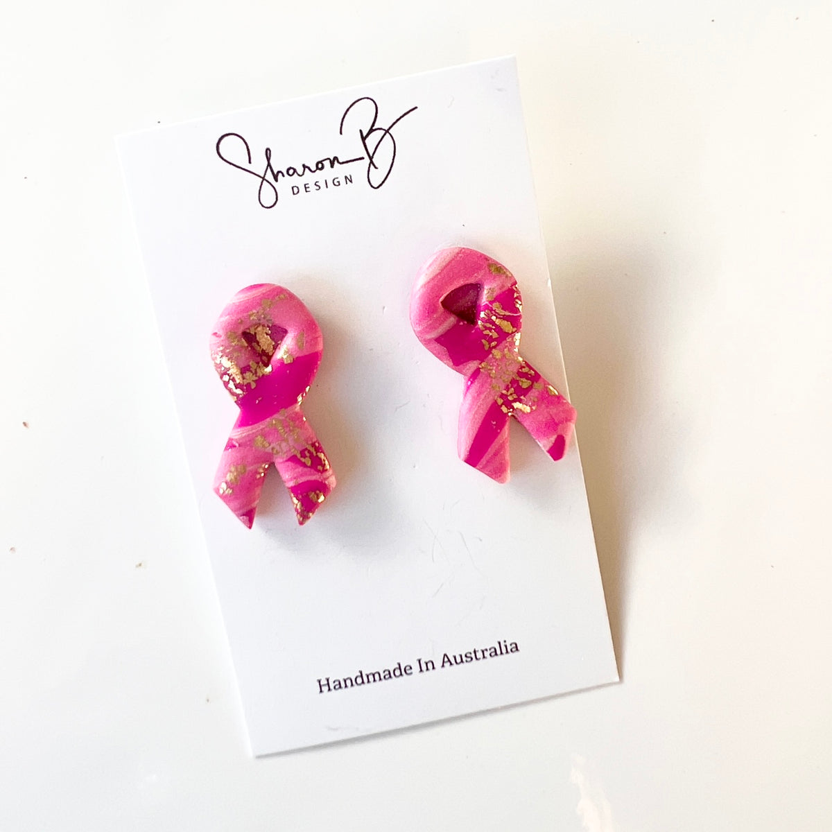 Breast Cancer Awareness Ribbon ~ Polymer Clay