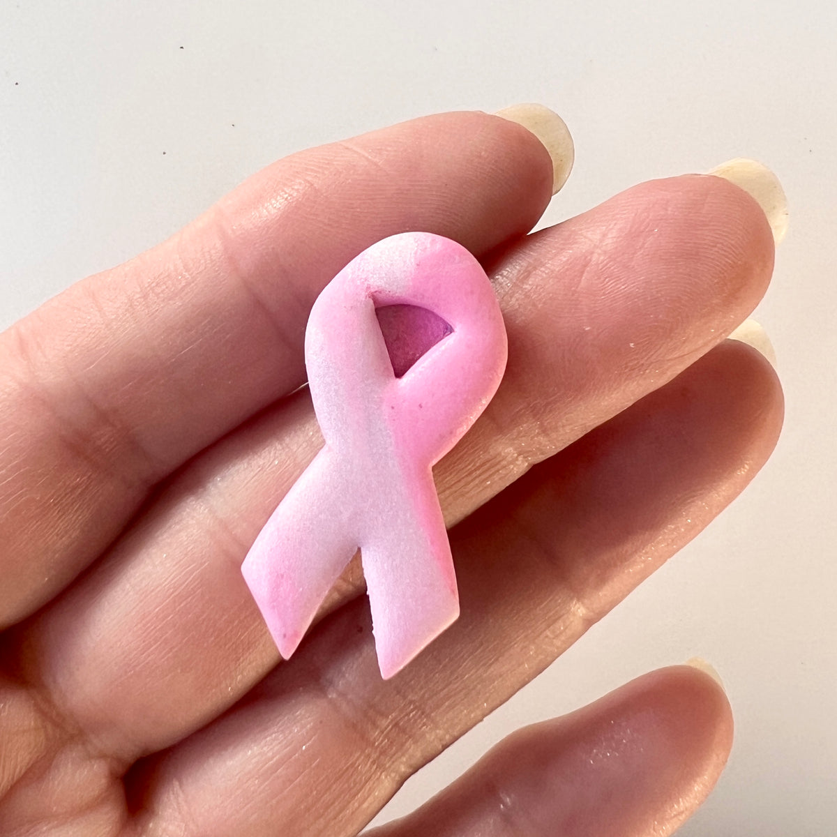 Breast Cancer Awareness Ribbon ~ Polymer Clay