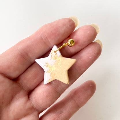 Christmas Star Dangles~Polymer Clay/Resin