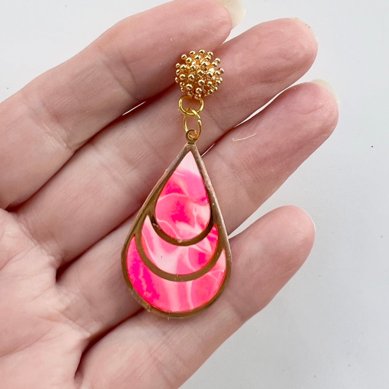 Teardrop~Polymer Clay/Bezel/Resin