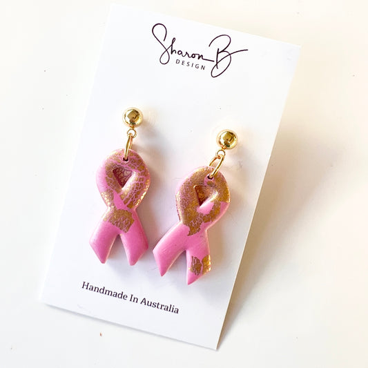 Breast Cancer Awareness Ribbon~Polymer Clay
