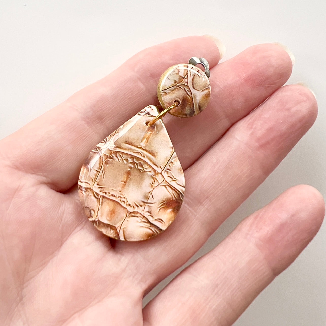 Teardrop~Polymer Clay~ClipOns