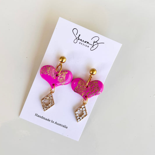 Heart~Polymer Clay/Resin/Bling