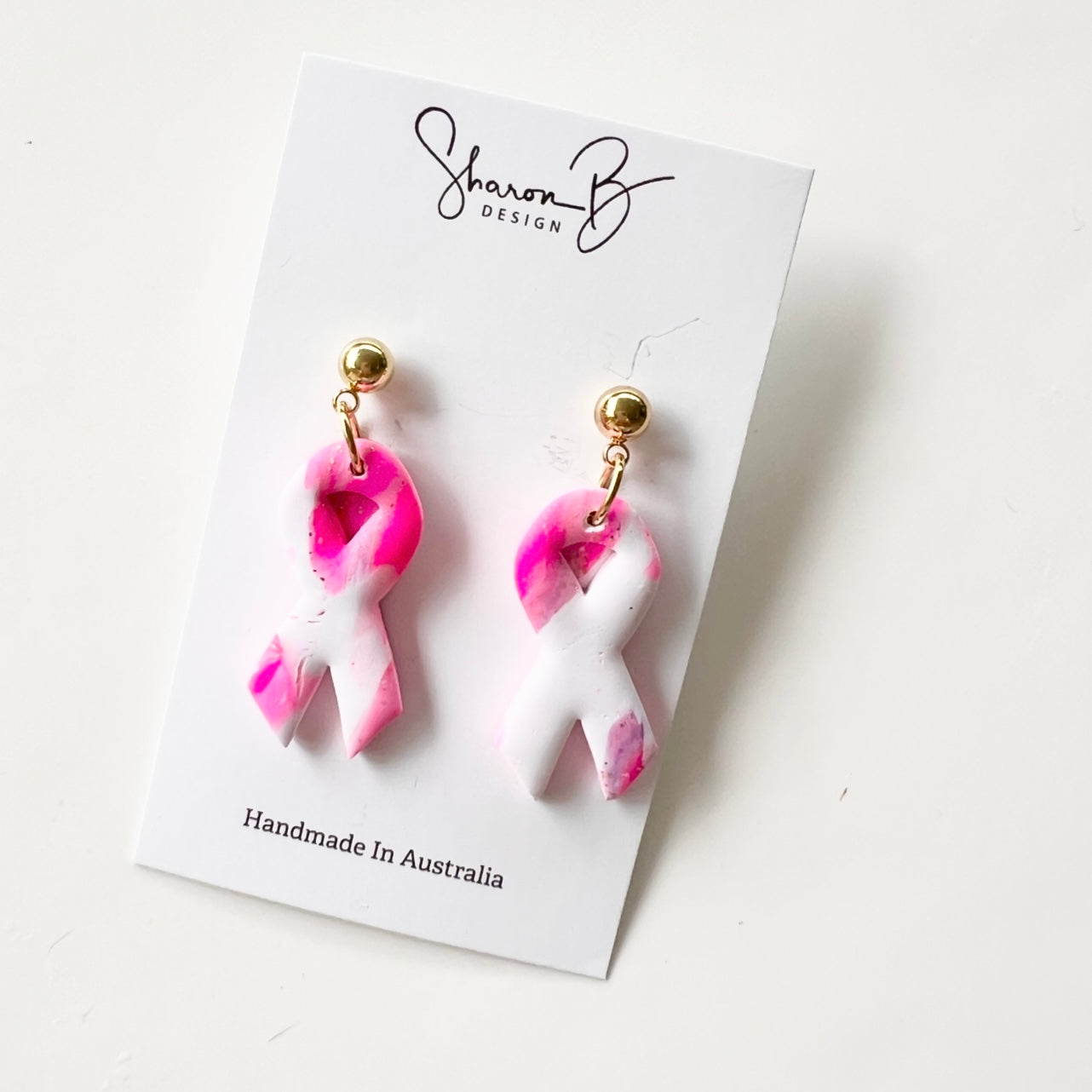 Breast Cancer Awareness Ribbon~Polymer Clay